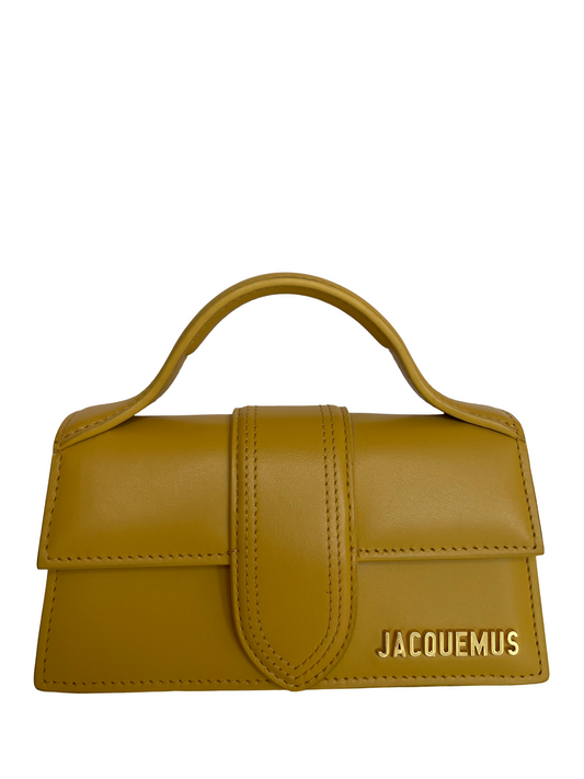 Jacquemus Le Bambino Leather Crossbody Bag In Yellow