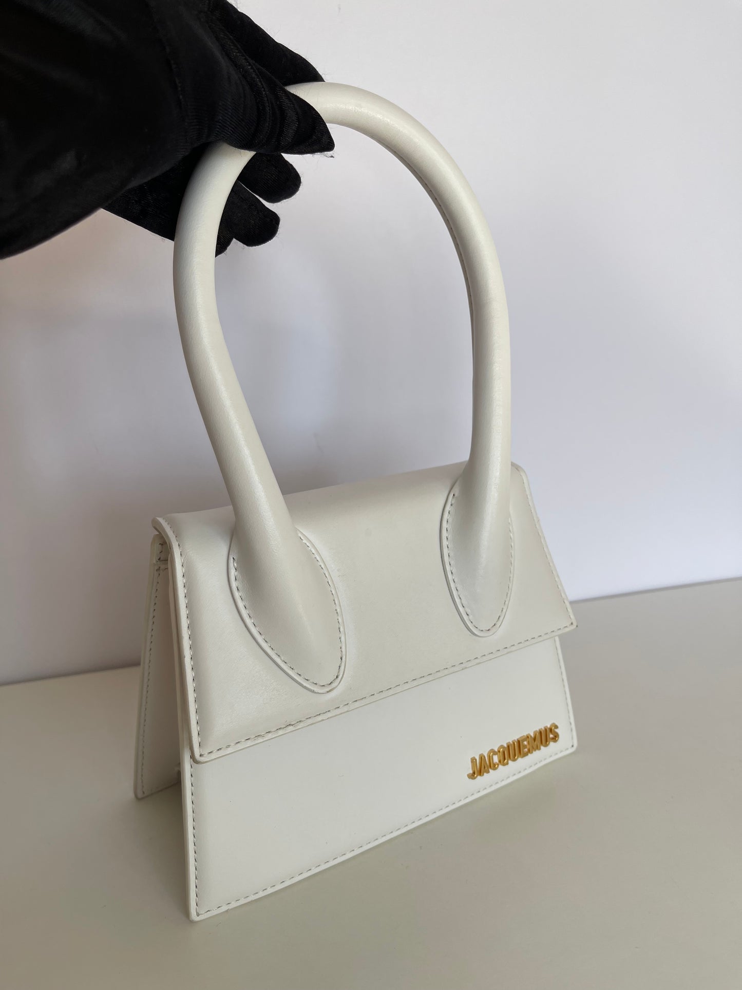 Jacquemus Le Chiquito Medium White Leather Bag