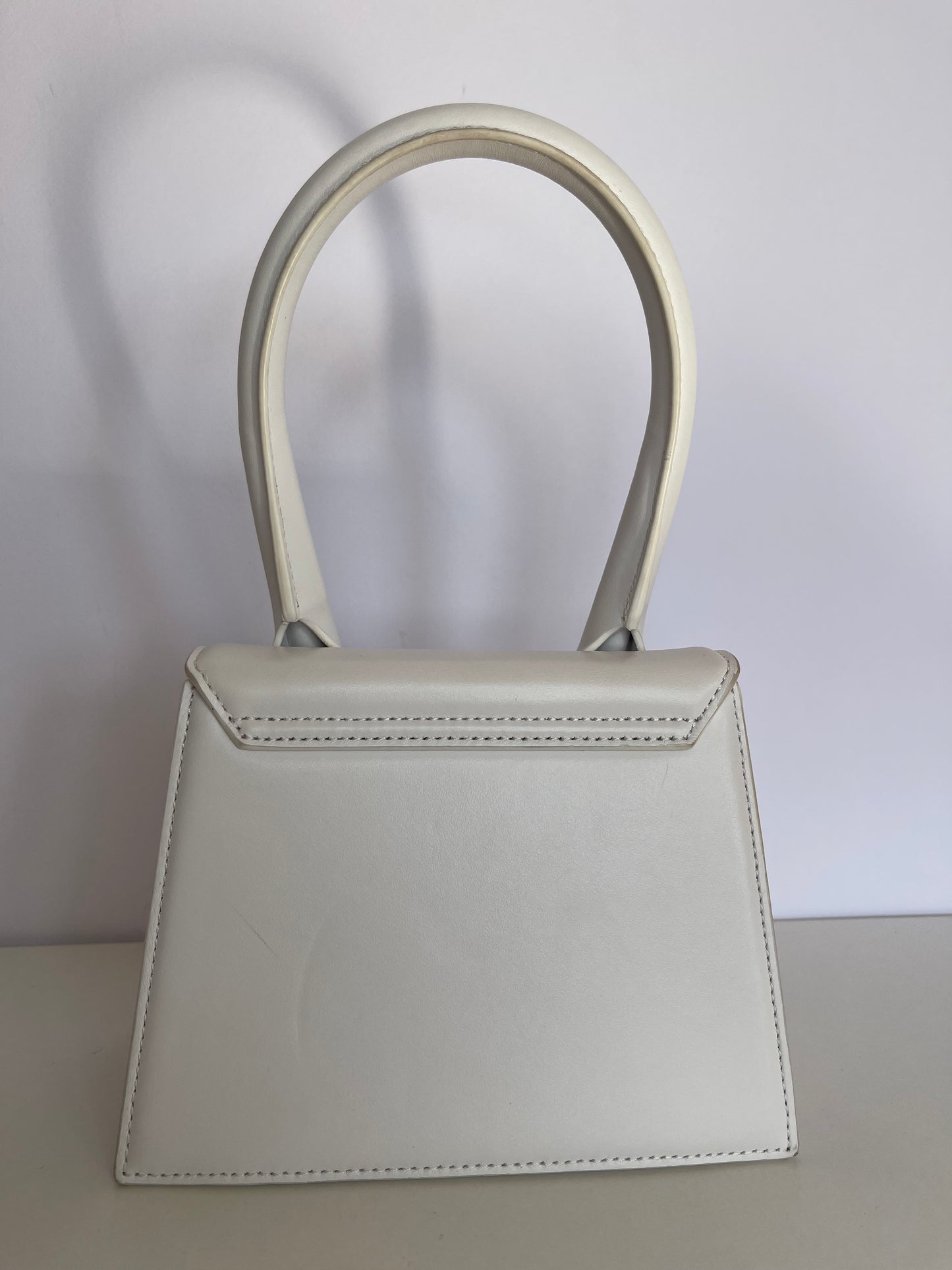 Jacquemus Le Chiquito Medium White Leather Bag