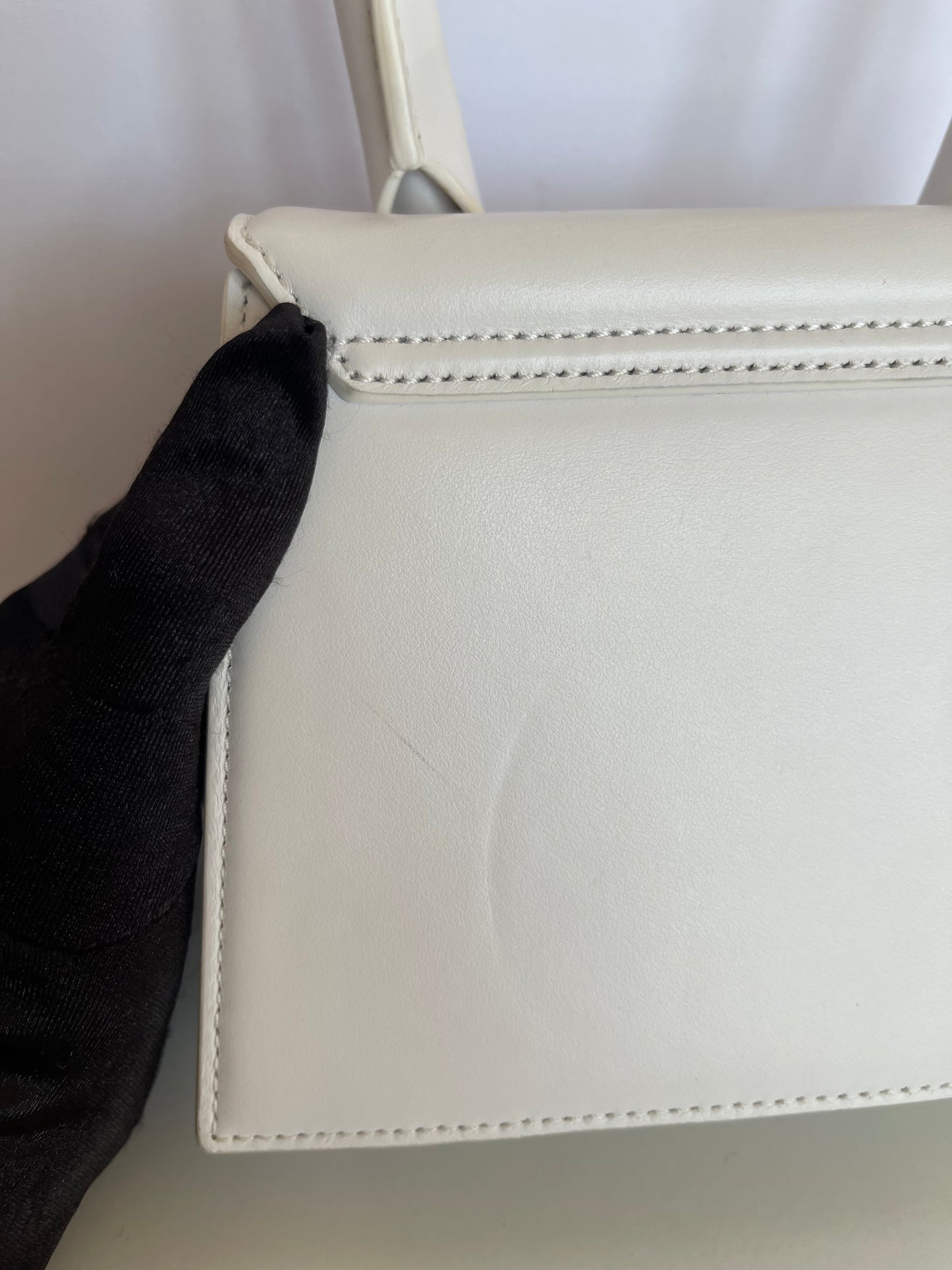 Jacquemus Le Chiquito Medium White Leather Bag