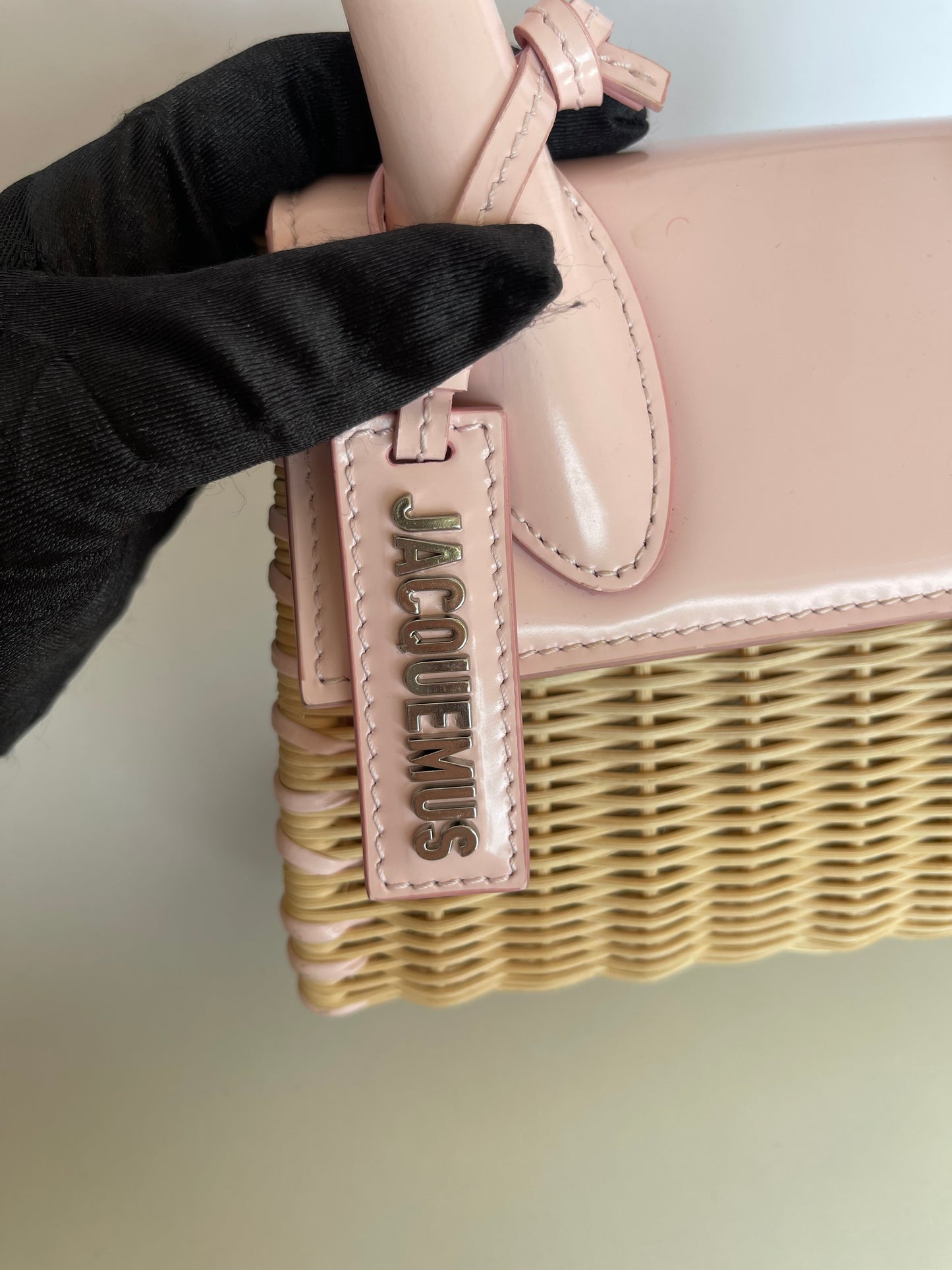 Jacquemus Le Chiquito Osier Bag Raffia And Pink Leather