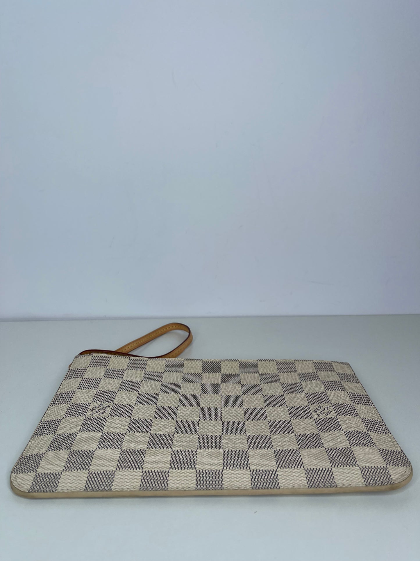 Louis Vuitton Neverfull Damier Azur Pochette Rose Ballerine