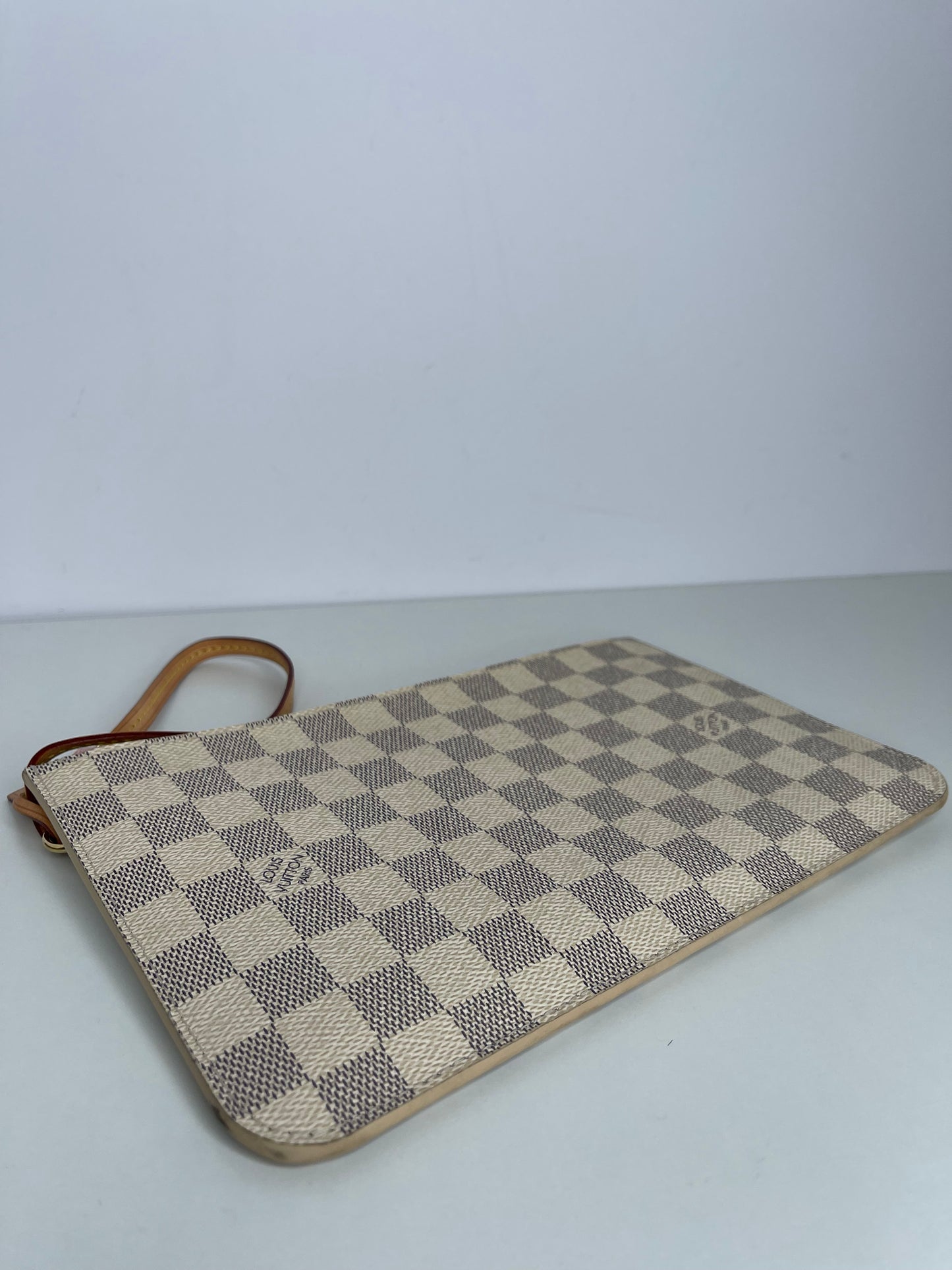 Louis Vuitton Neverfull Damier Azur Pochette Rose Ballerine