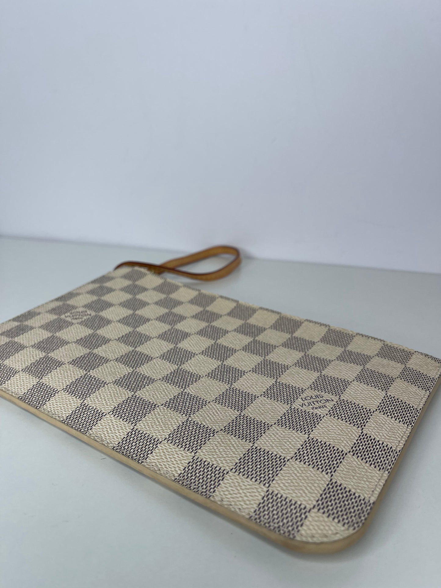 Louis Vuitton Neverfull Damier Azur Pochette Rose Ballerine