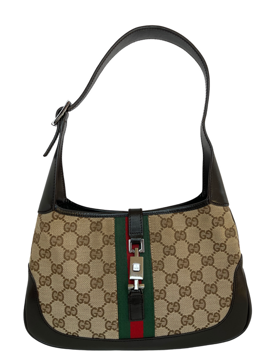 Gucci GG Canvas Web Jackie Shoulder Bag