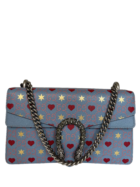 Gucci Small Dionysus Leather Hearts Stars Exclusive Valentine's Day Limited Edition Bag