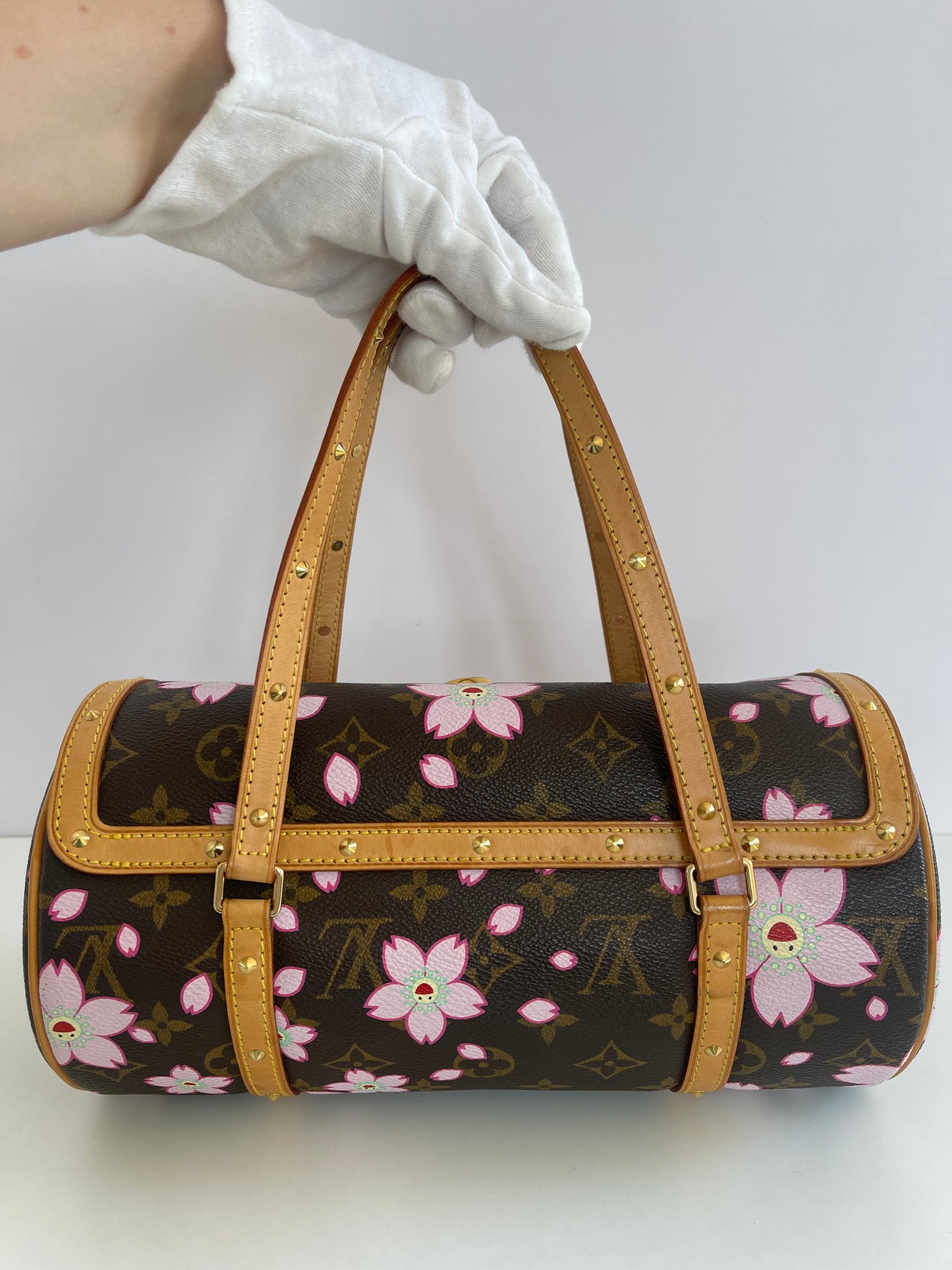 Louis Vuitton Limited Edition Monogram Cherry Blossom Papillon Bag