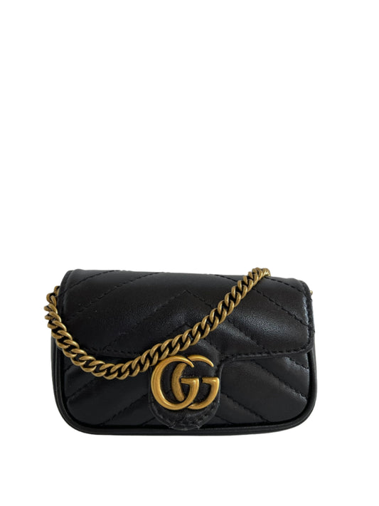 Gucci GG Marmont 2.0 Black Leather Coin Purse