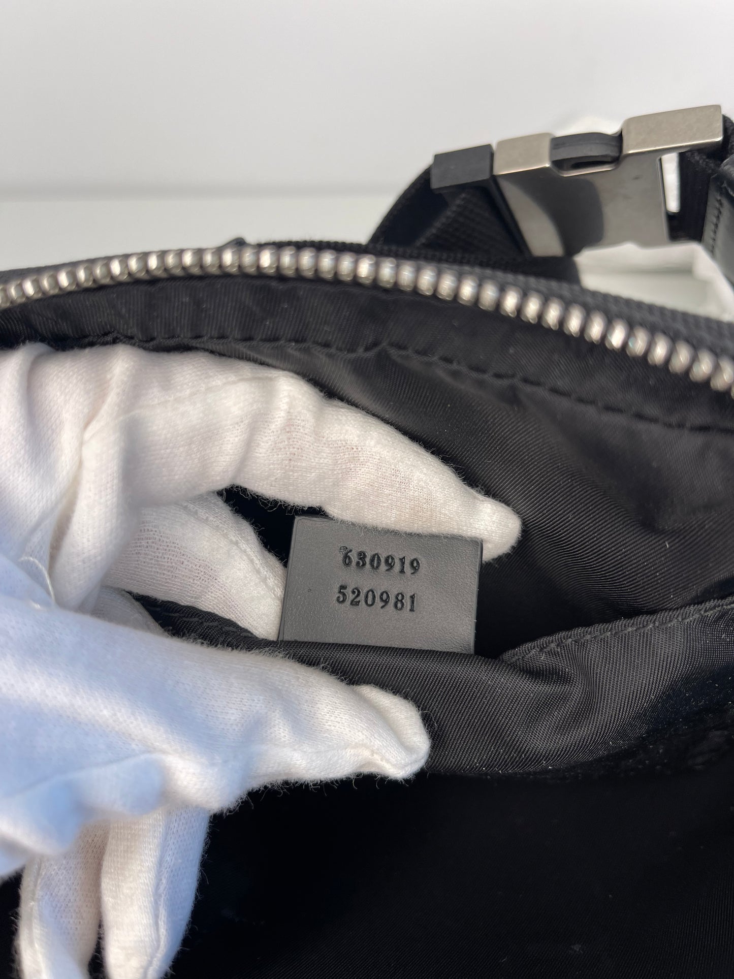Gucci Web Monogram Canvas Slim Belt Bag