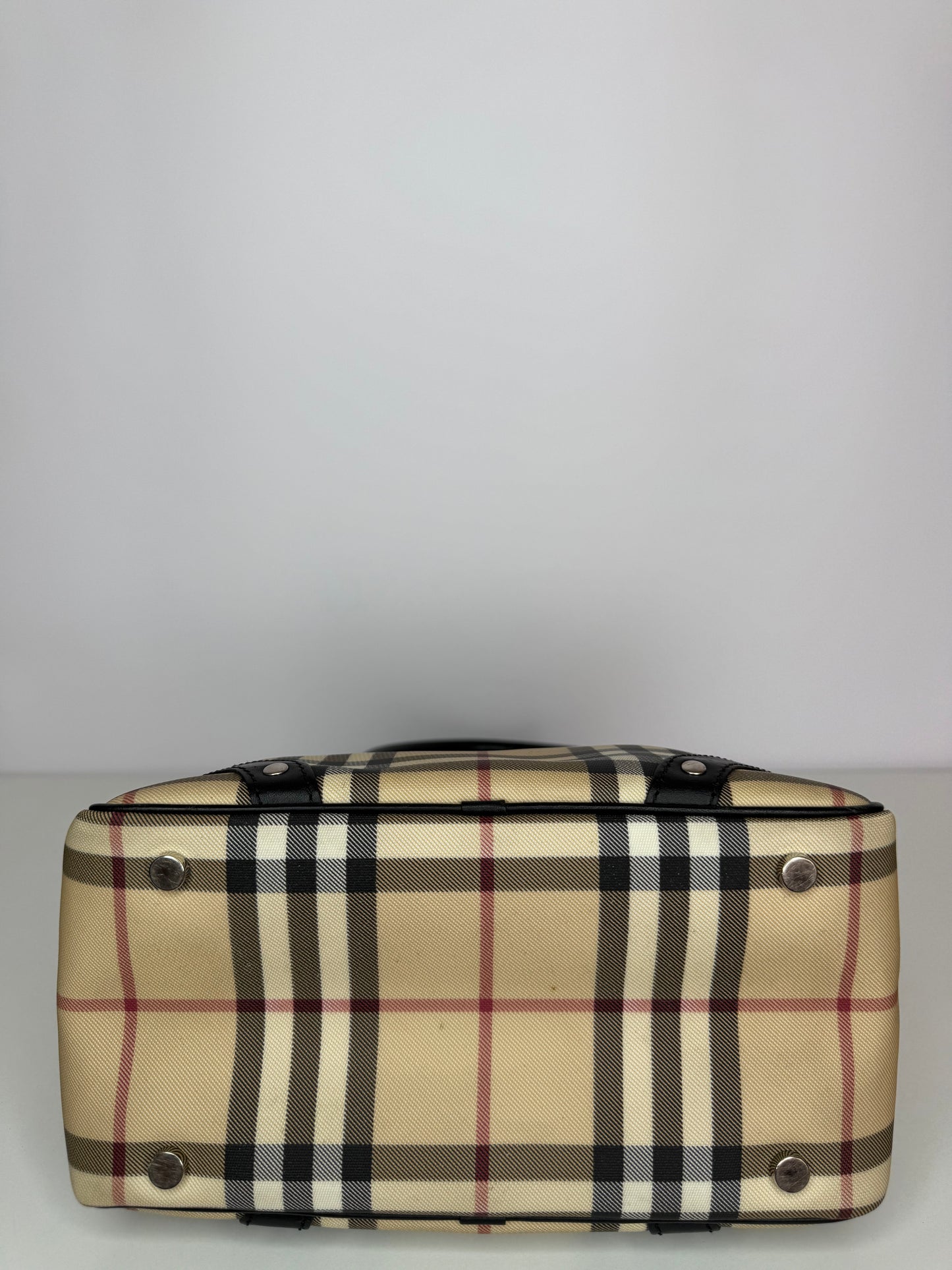 Burberry House Check Coated Canvas Chester Bowling Bag