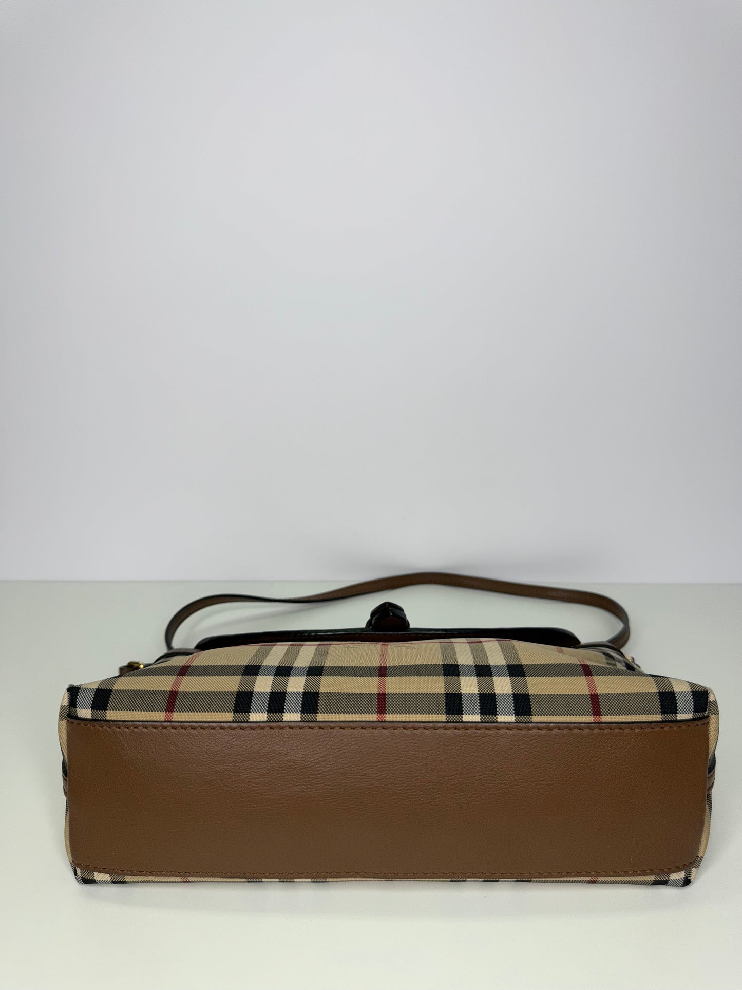 Burberry Beige/Brown Horseferry Check Leah Crossbody Bag