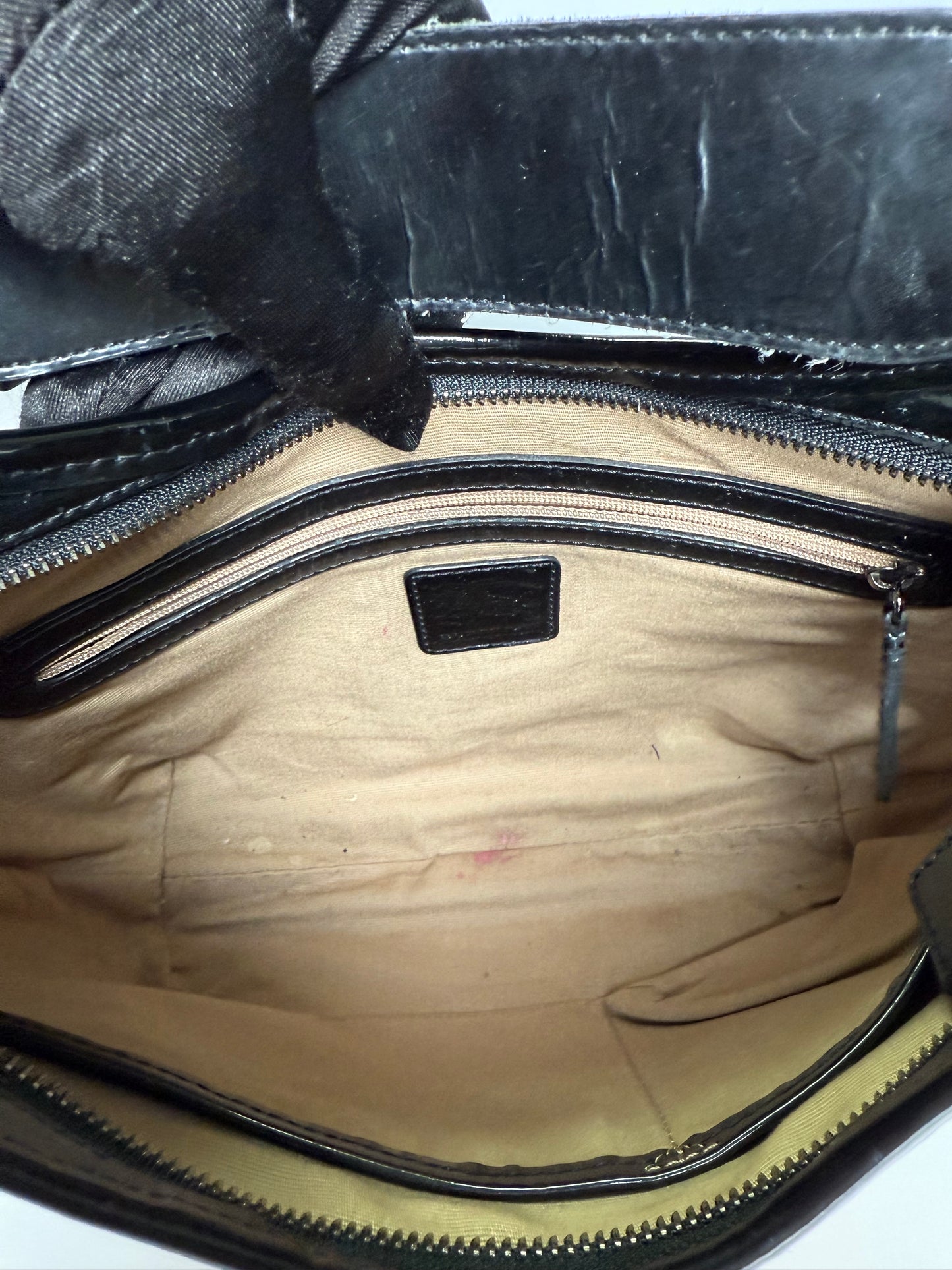 Burberry Beige/Black Nova Check PVC And Patent Leather Barton Hobo