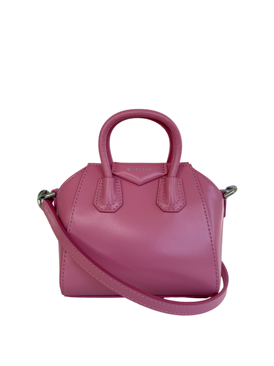 Givenchy Micro Antigona Pink Smooth Calfskin Leather Bag