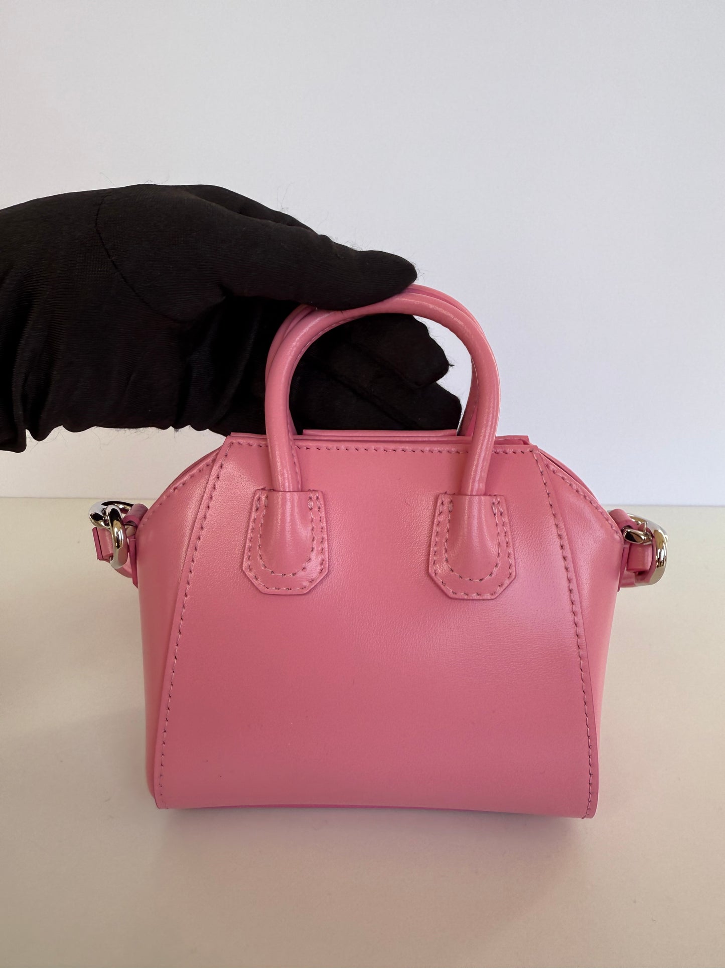 Givenchy Micro Antigona Pink Smooth Calfskin Leather Bag