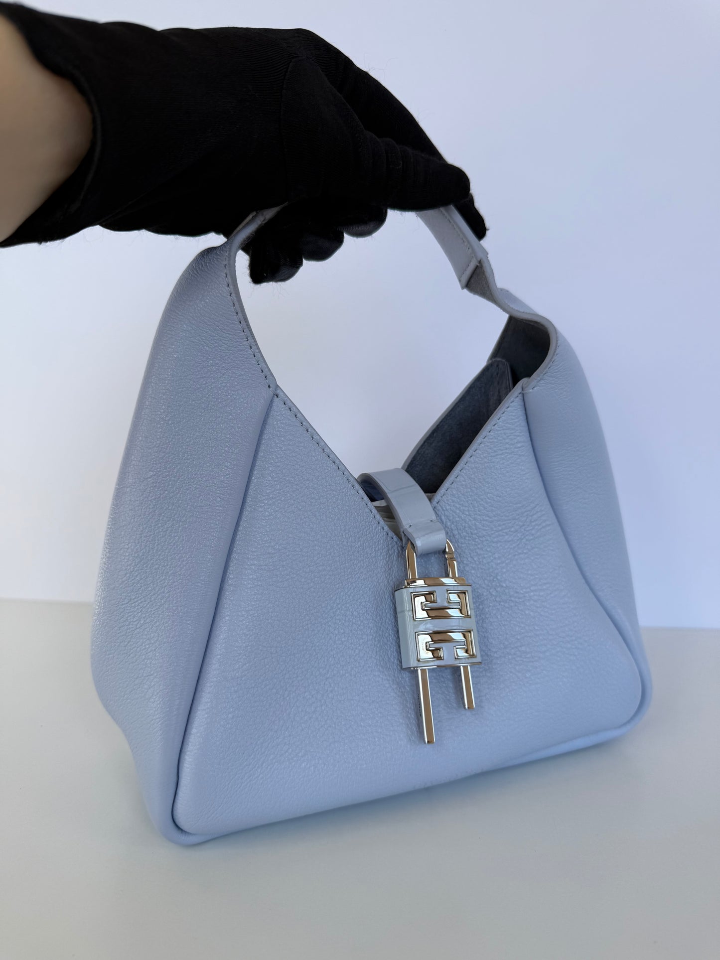 Givenchy Mini G-Hobo Baby Blue Calf Leather