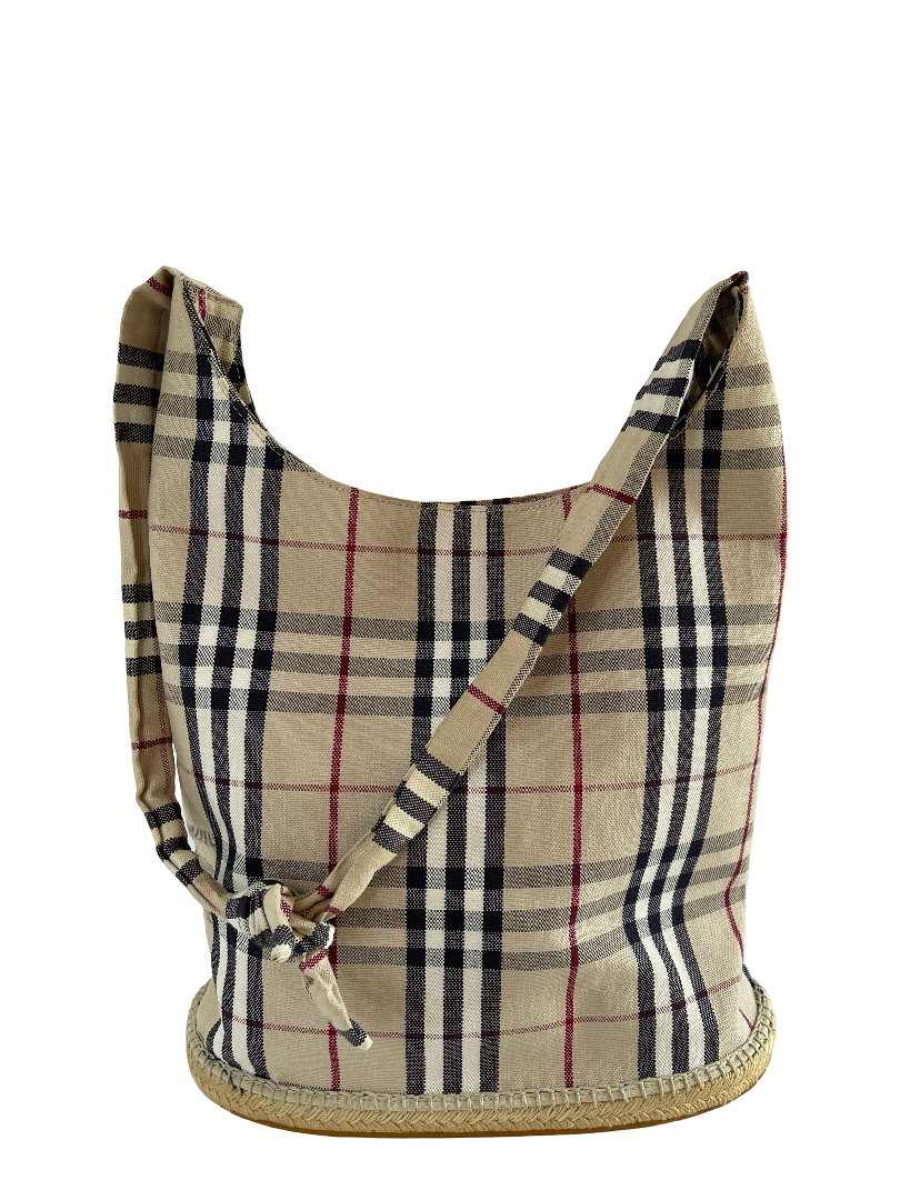 Burberry House Check Espadrille Bucket Bag