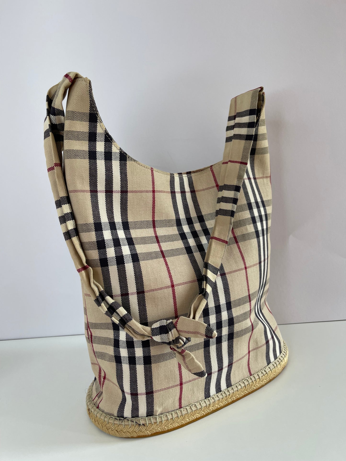 Burberry House Check Espadrille Bucket Bag