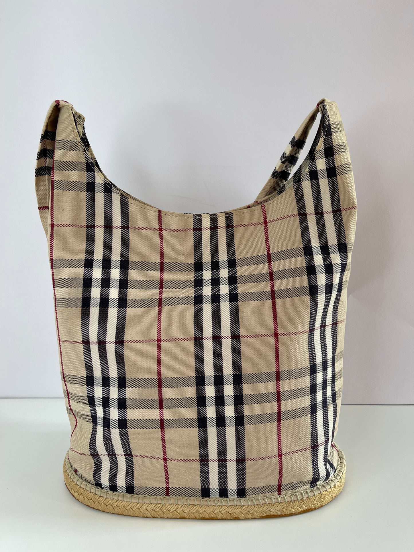 Burberry House Check Espadrille Bucket Bag