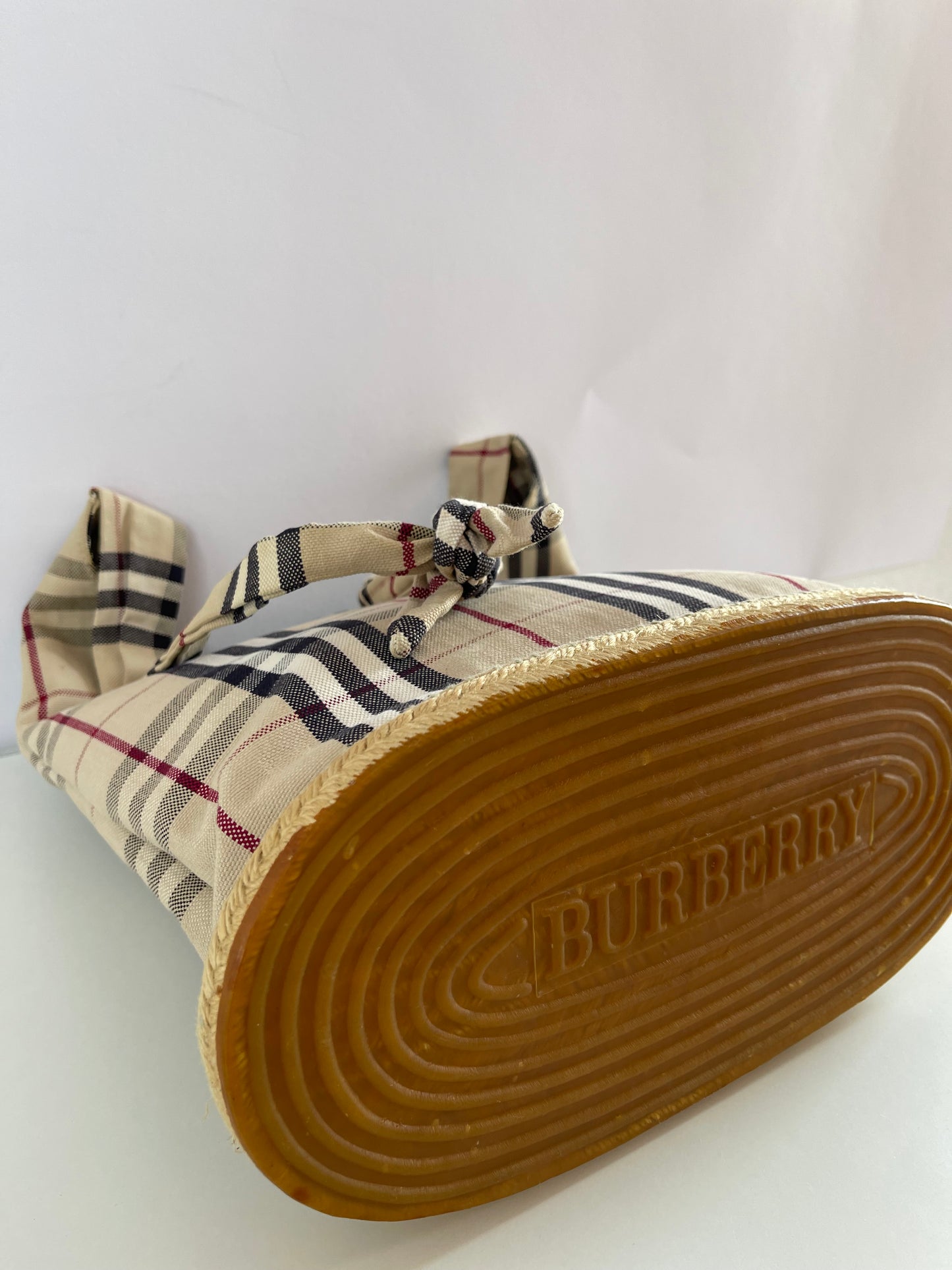 Burberry House Check Espadrille Bucket Bag