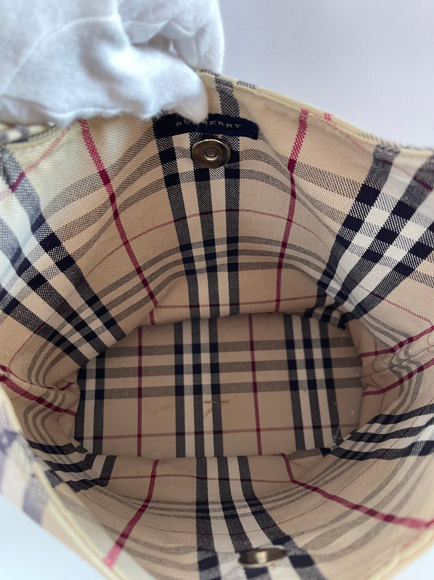 Burberry House Check Espadrille Bucket Bag