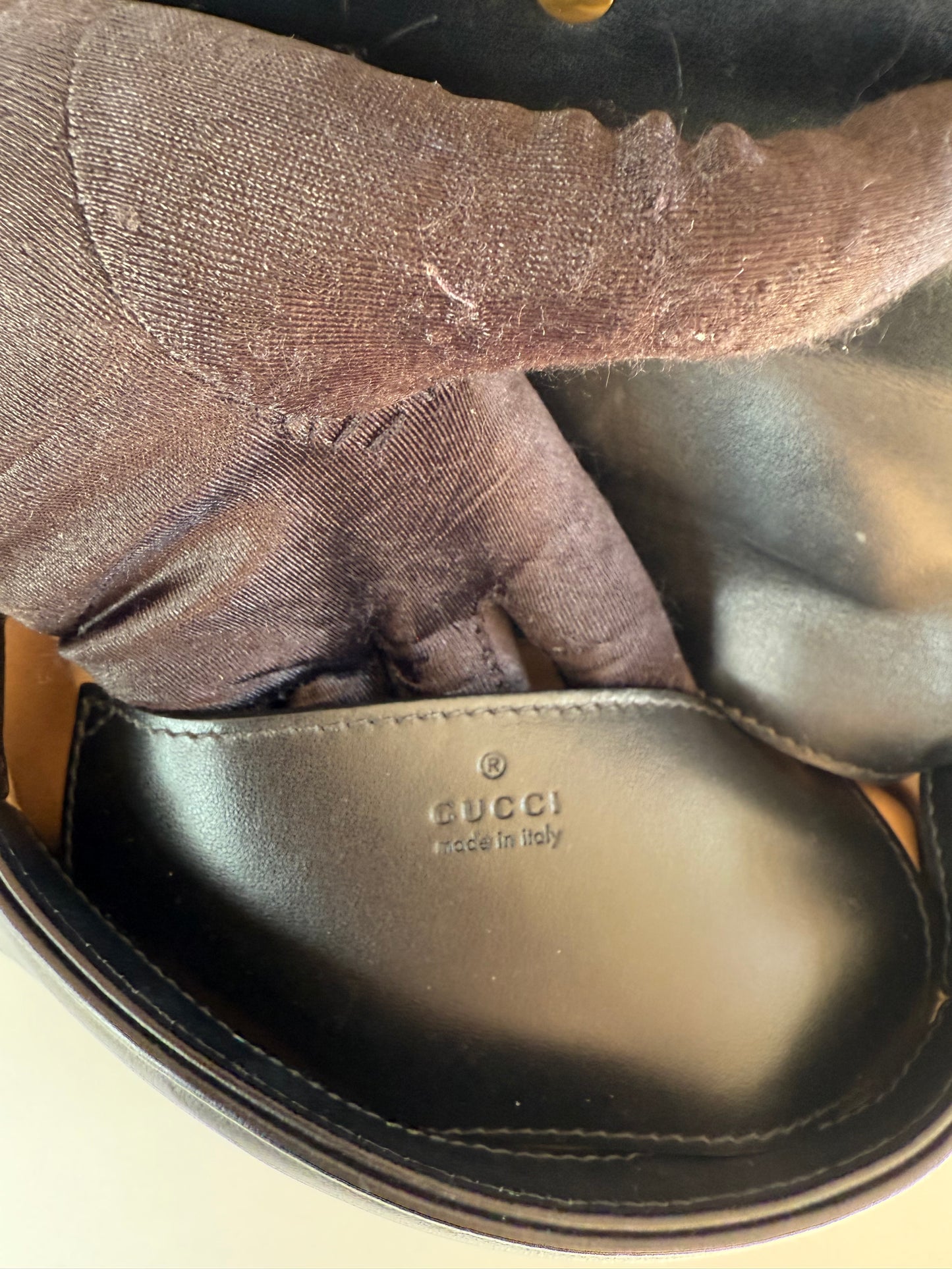 Gucci Mini GG Marmont Top Handle Black Calfskin Matelasse