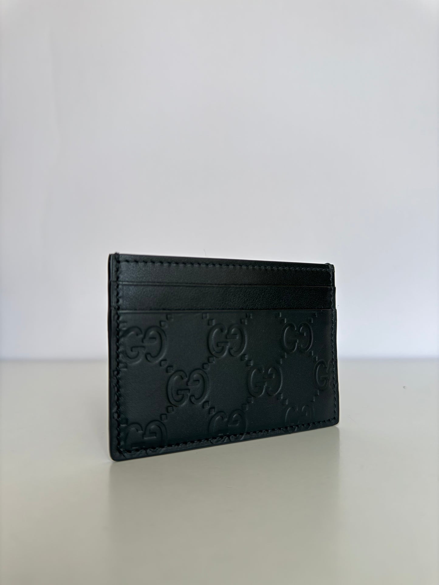 Gucci Guccissima Signature Card Holder Black