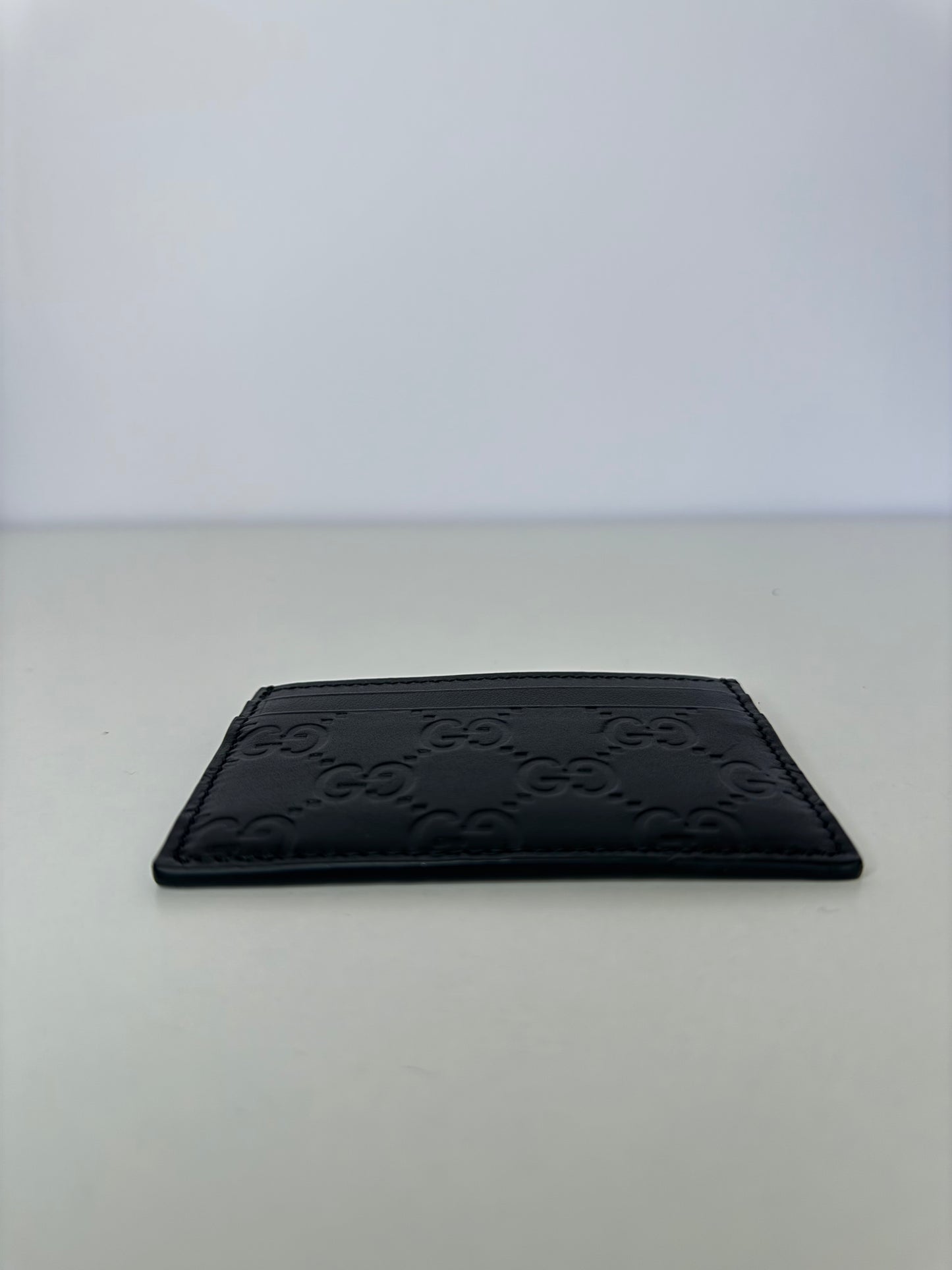 Gucci Guccissima Signature Card Holder Black