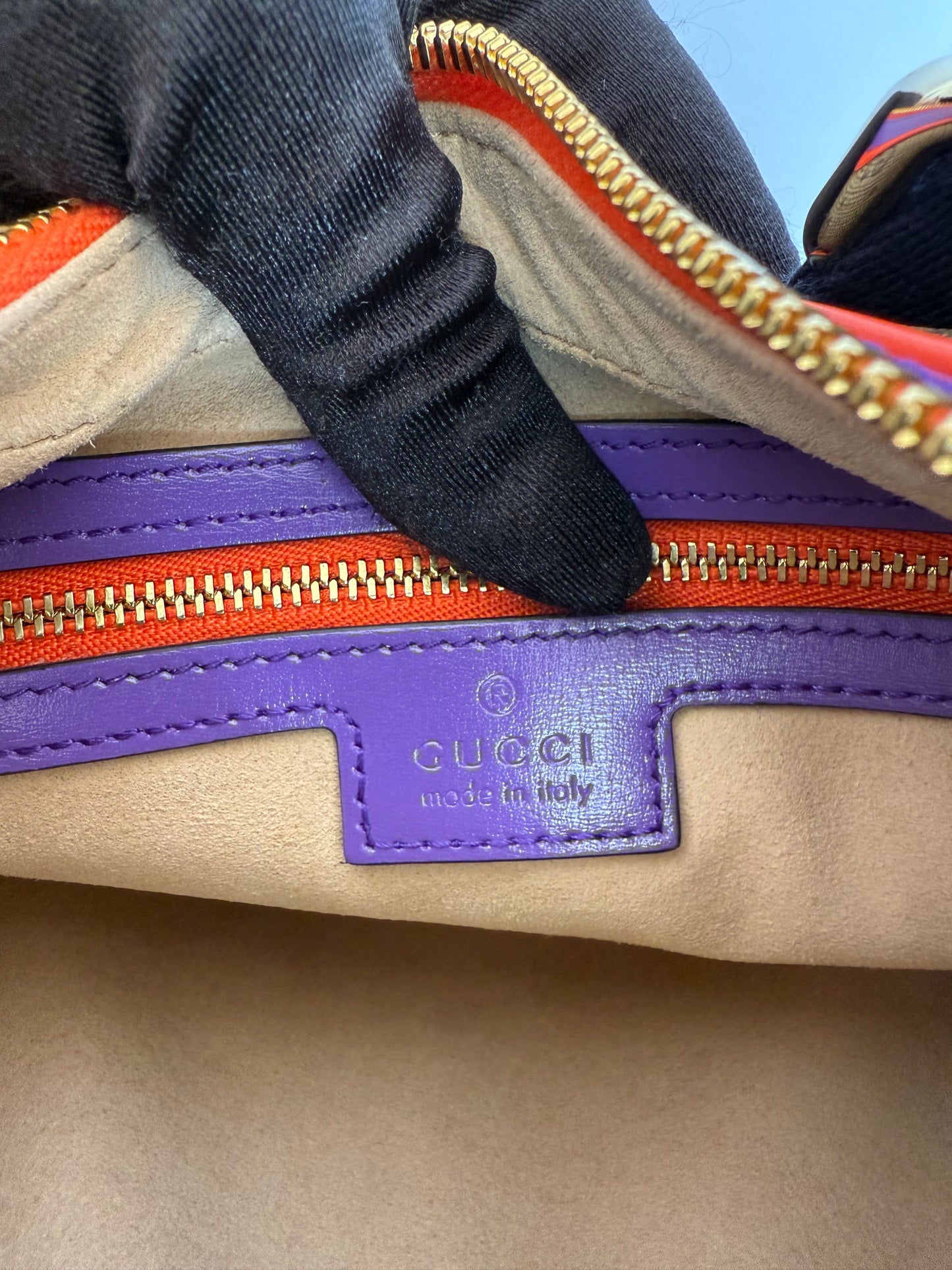 Gucci GG Supreme Attache Patchwork Medium Shoulder Bag