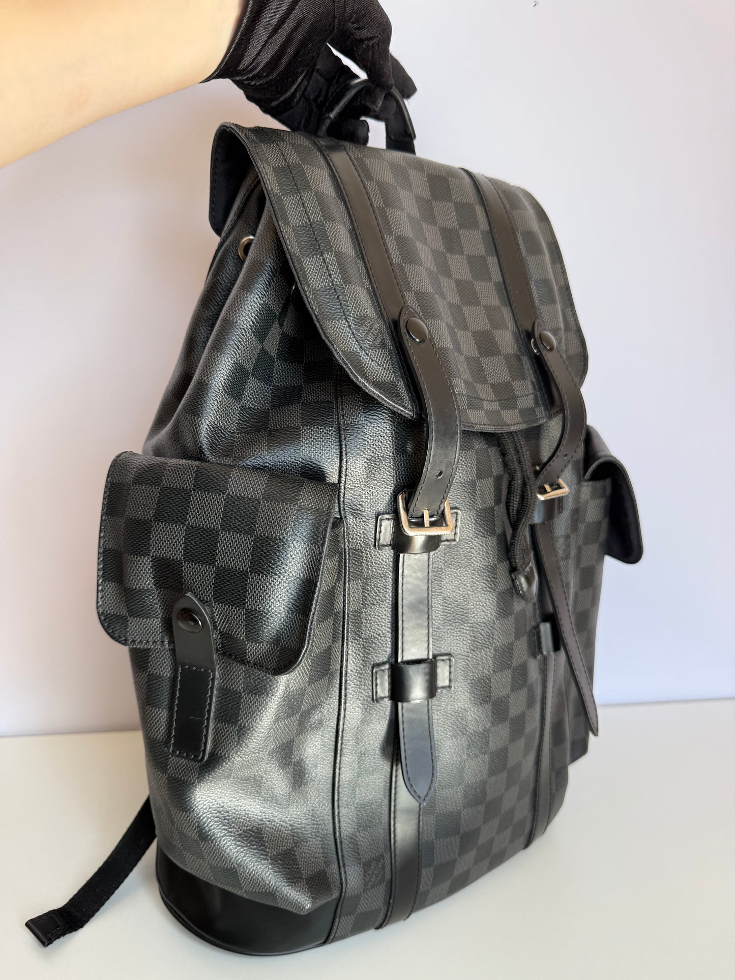 Louis Vuitton Christopher Backpack MM Damier Graphite Canvas