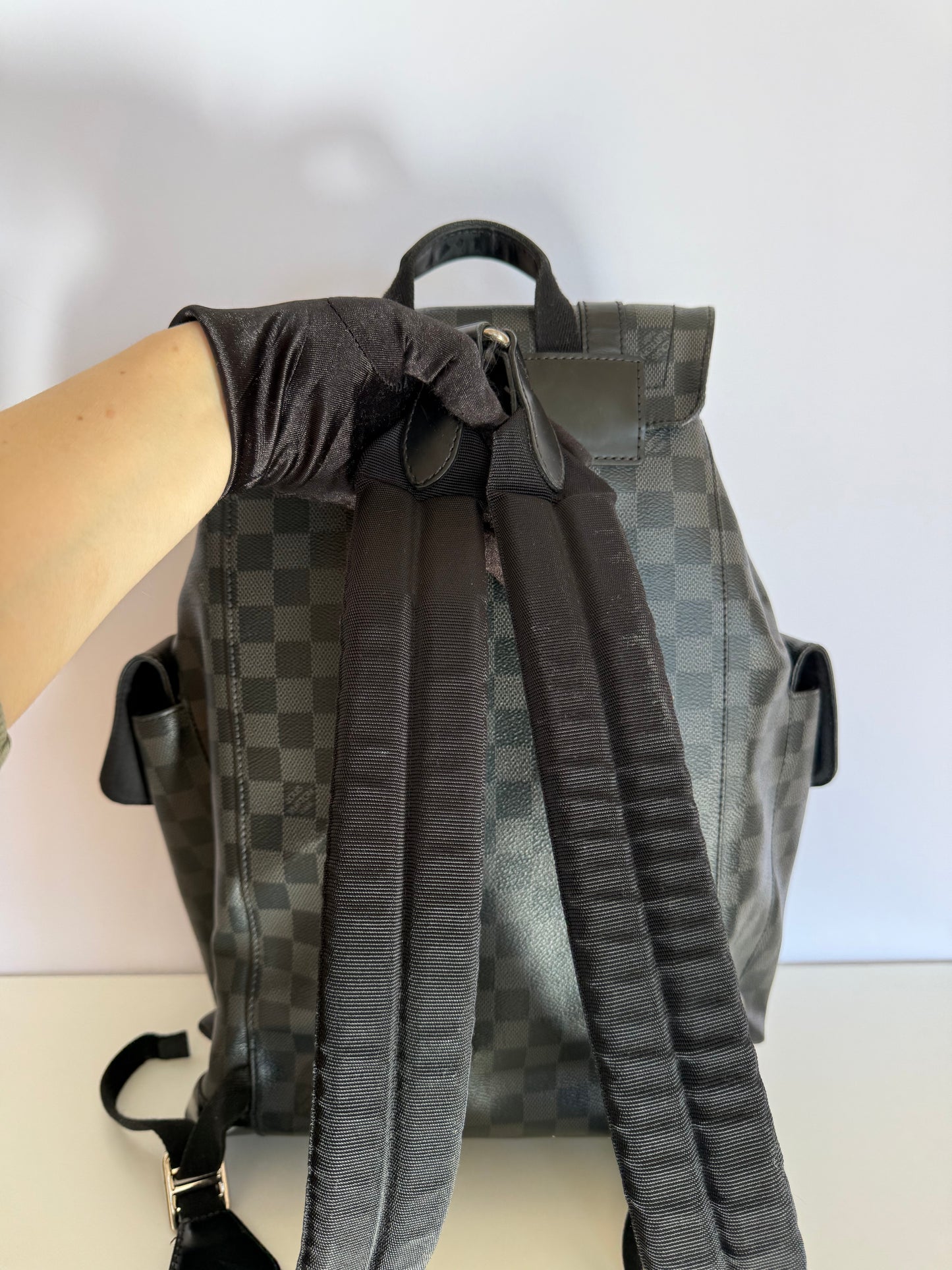 Louis Vuitton Christopher Backpack MM Damier Graphite Canvas