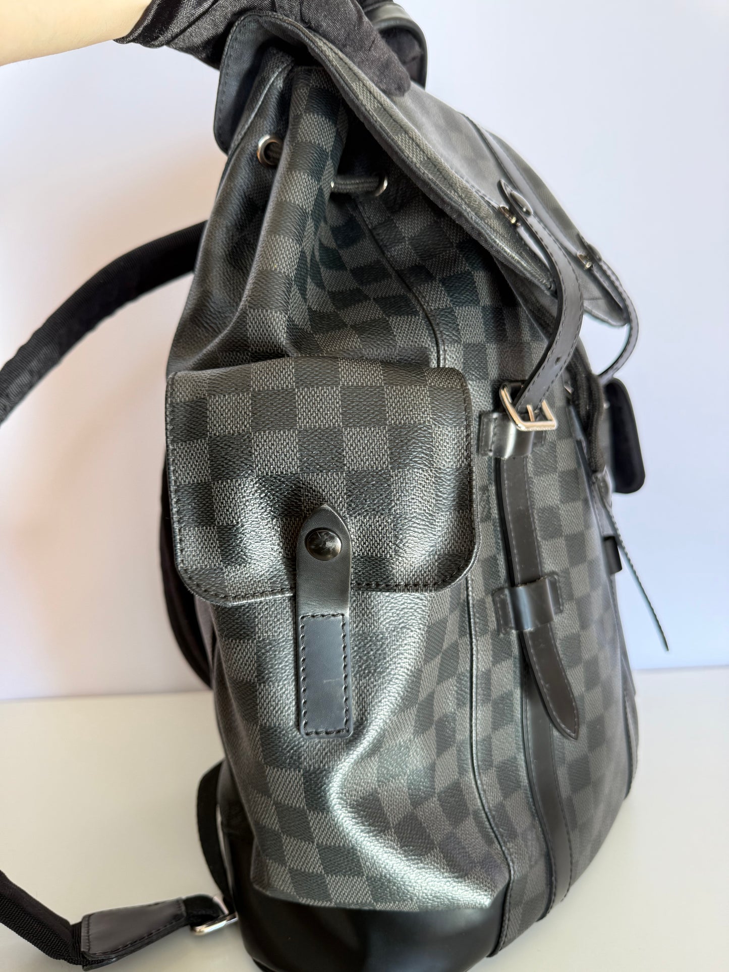 Louis Vuitton Christopher Backpack MM Damier Graphite Canvas