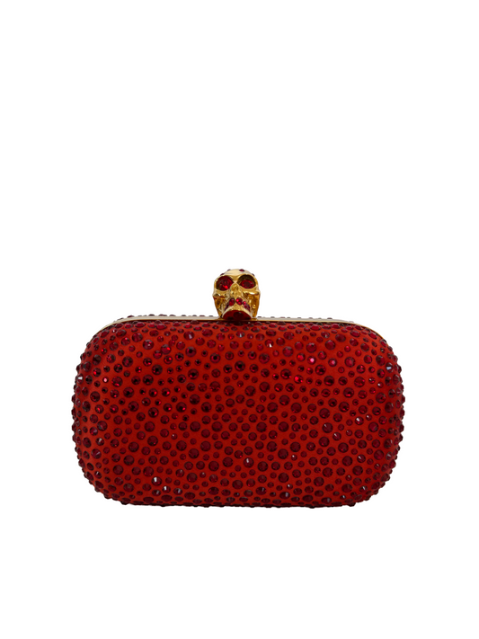 Alexander McQueen Studded Red Clutch