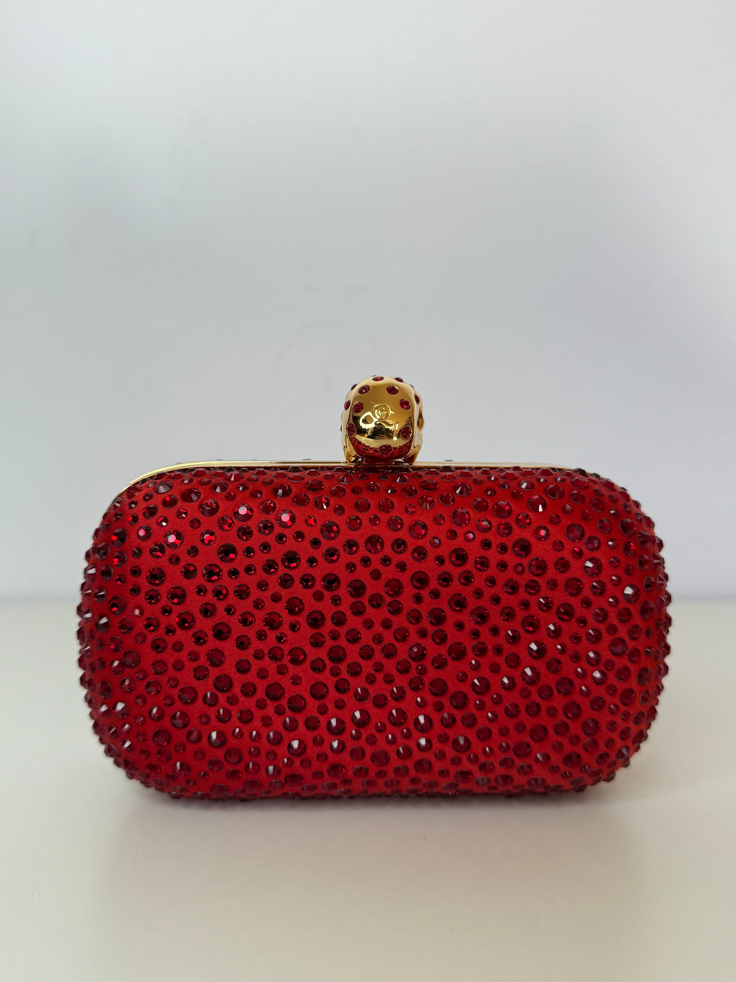 Alexander McQueen Studded Red Clutch