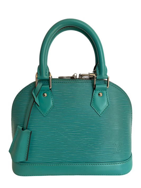 Louis Vuitton Alma BB Turquoise Epi Leather