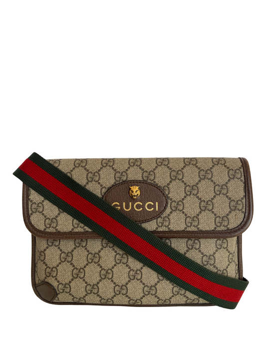 Gucci GG Supreme Web Sherry Line Neo Vintage Waist Bag