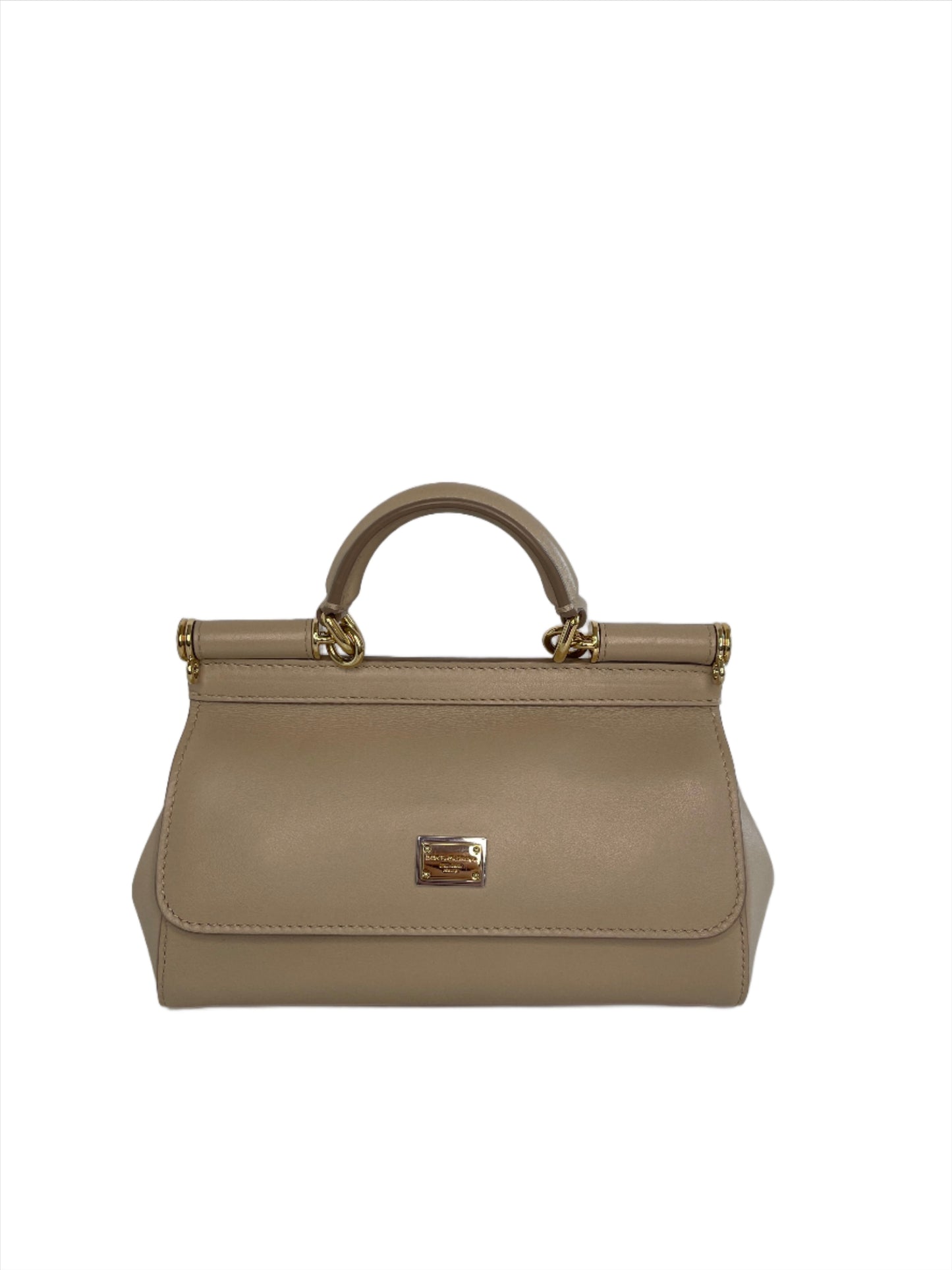 Dolce & Gabbana Small Miss Sicily Beige Soft Calfskin