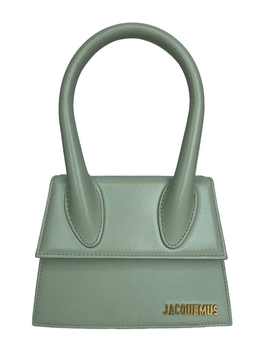 Jacquemus The Medium Chiquito Pistachio Green Leather Handbag