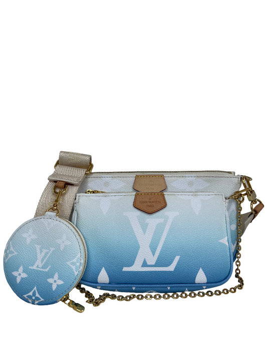 Louis Vuitton Monogram Giant By The Pool Multi Pochette Accessories Blue