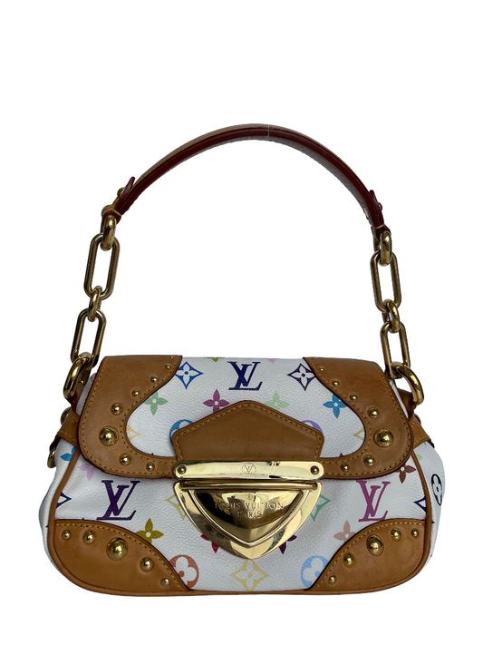 Louis Vuitton White Multicolor Canvas Marilyn Bag