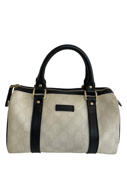 Gucci White GG Coated Canvas Mini Joy Boston Bag