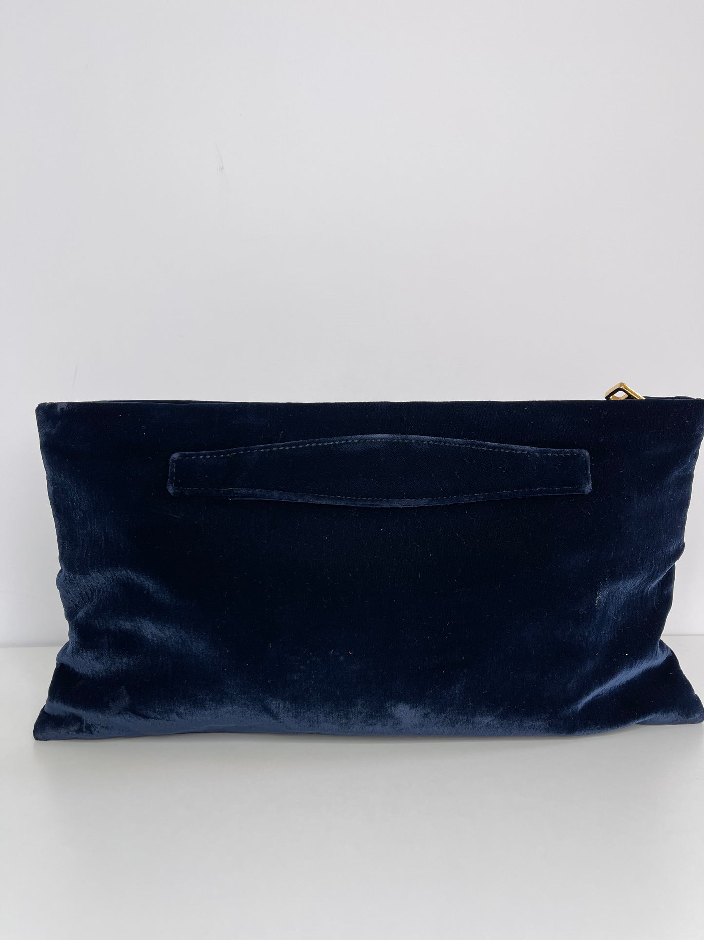 Prada Dark Blue Velvet Pochette