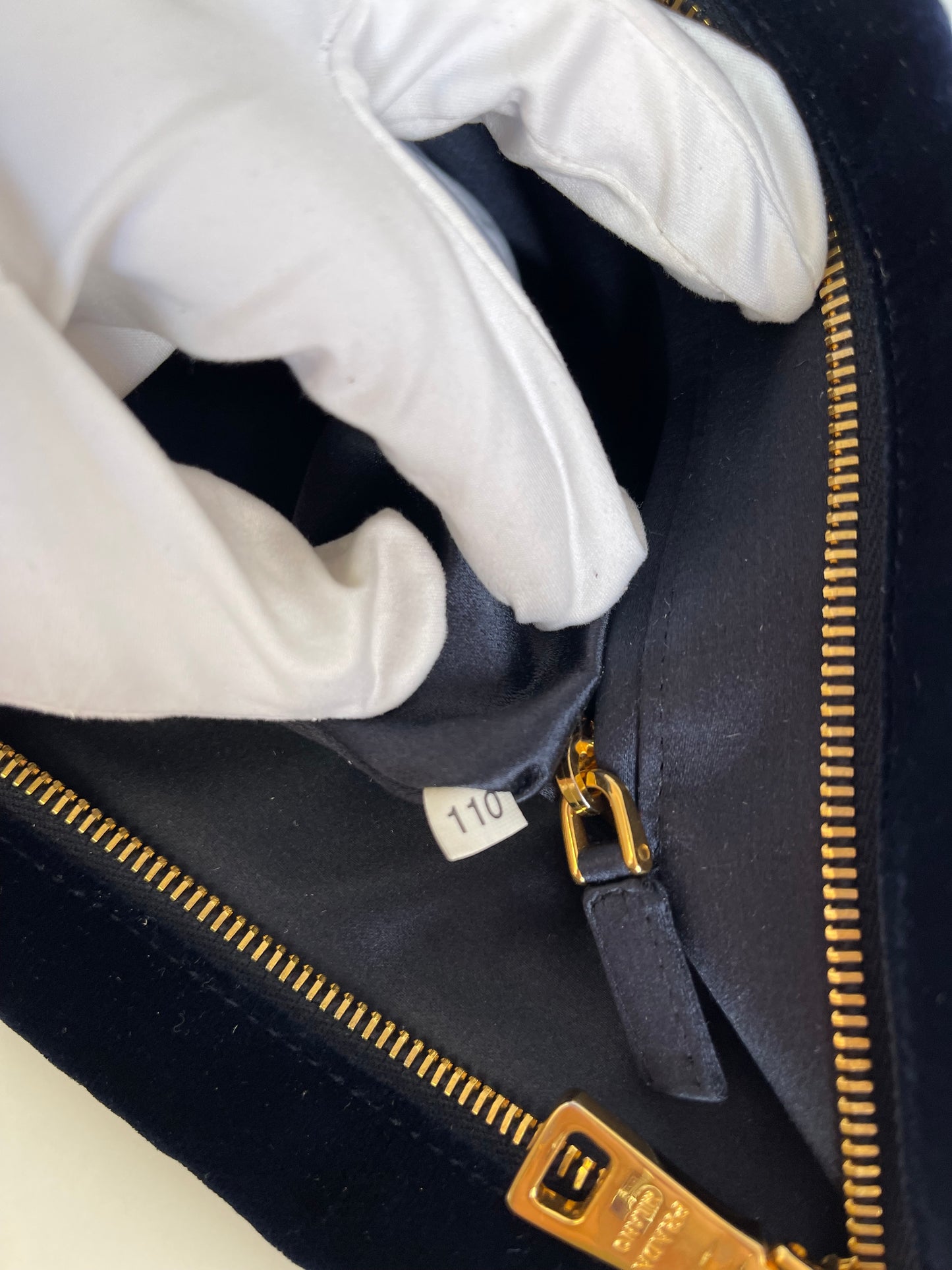 Prada Dark Blue Velvet Pochette