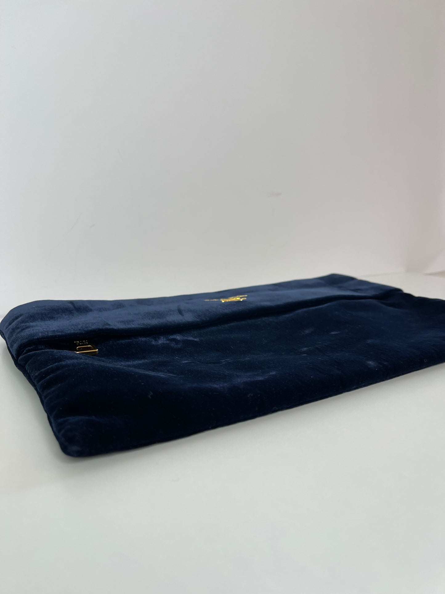 Prada Dark Blue Velvet Pochette