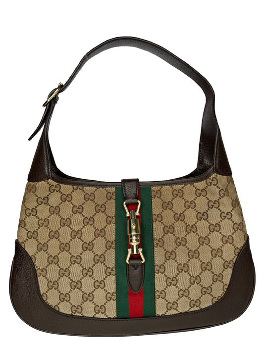 Gucci GG Canvas Jackie O Web Monogram Hobo Bag