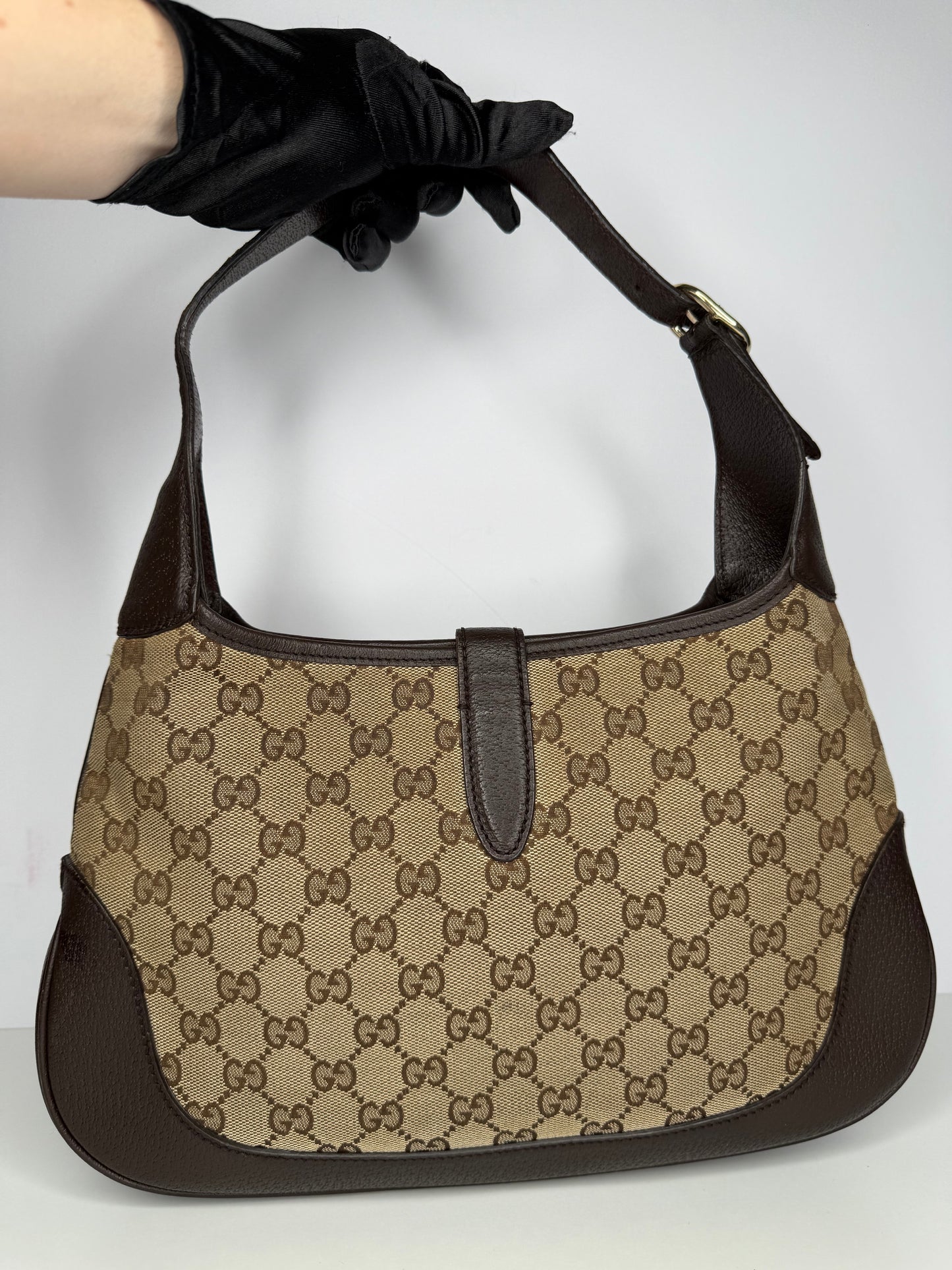 Gucci GG Canvas Jackie O Web Monogram Hobo Bag