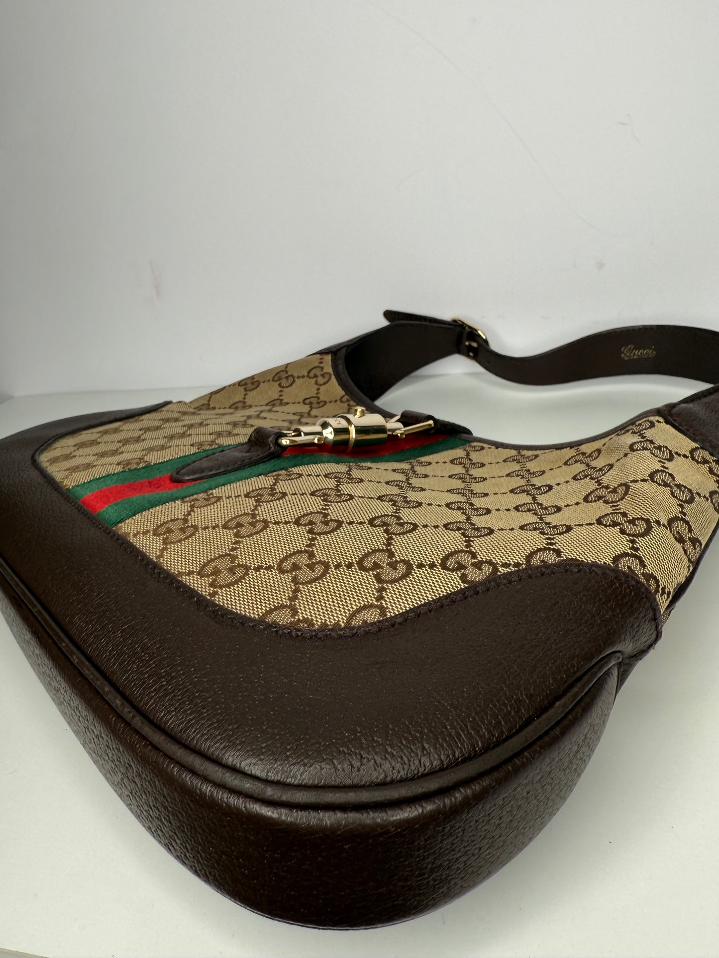 Gucci GG Canvas Jackie O Web Monogram Hobo Bag