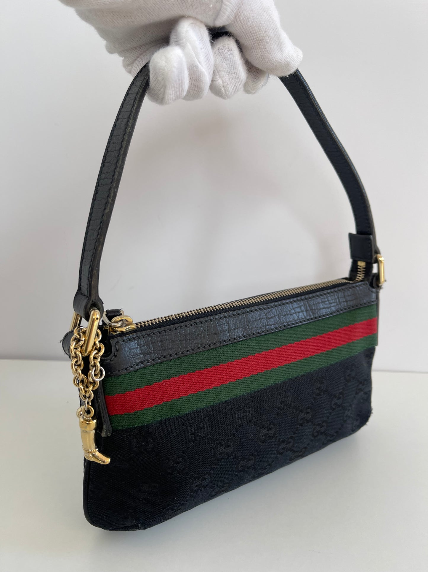 Gucci Web GG Canvas Charm Pochette