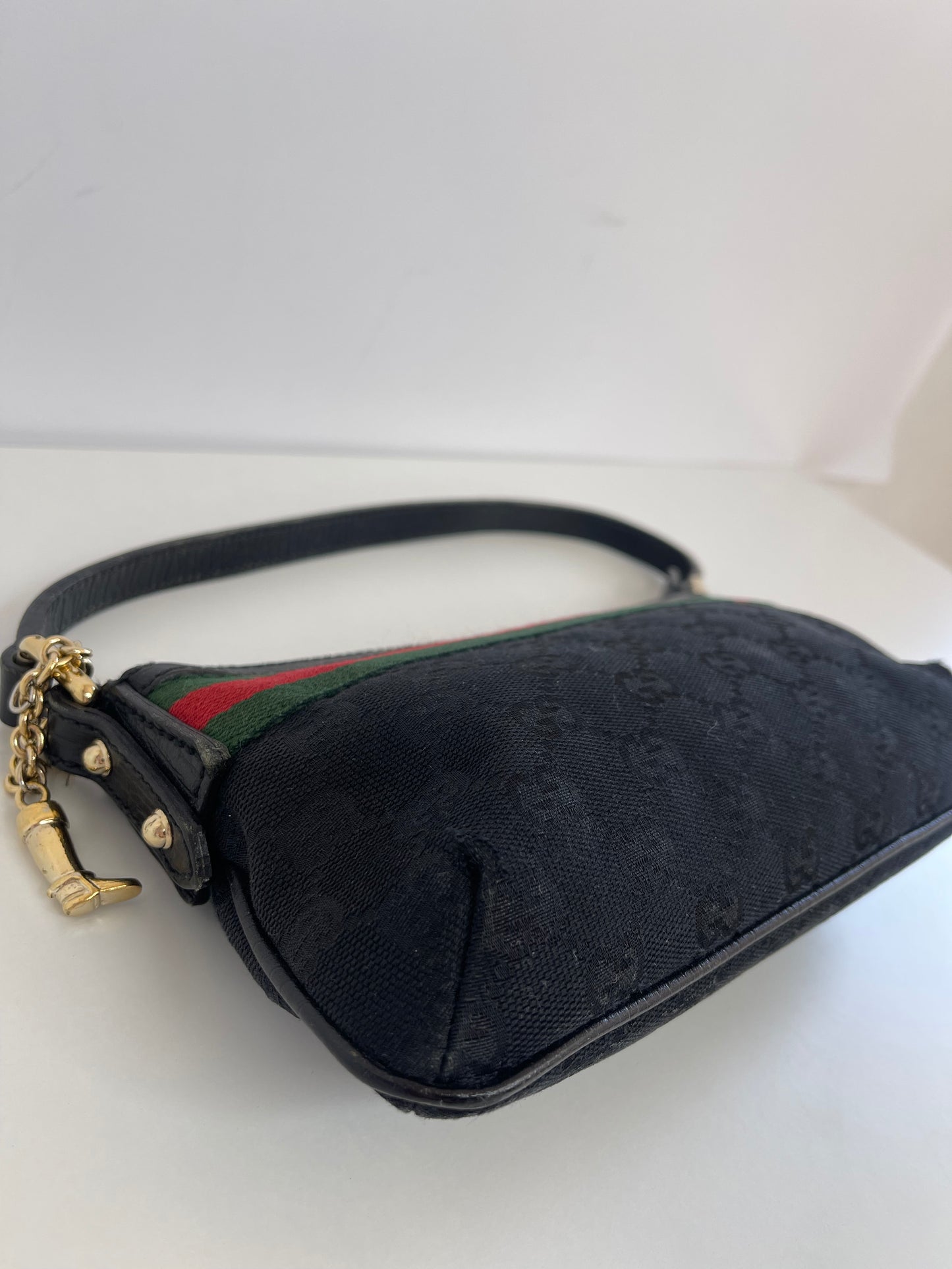 Gucci Web GG Canvas Charm Pochette