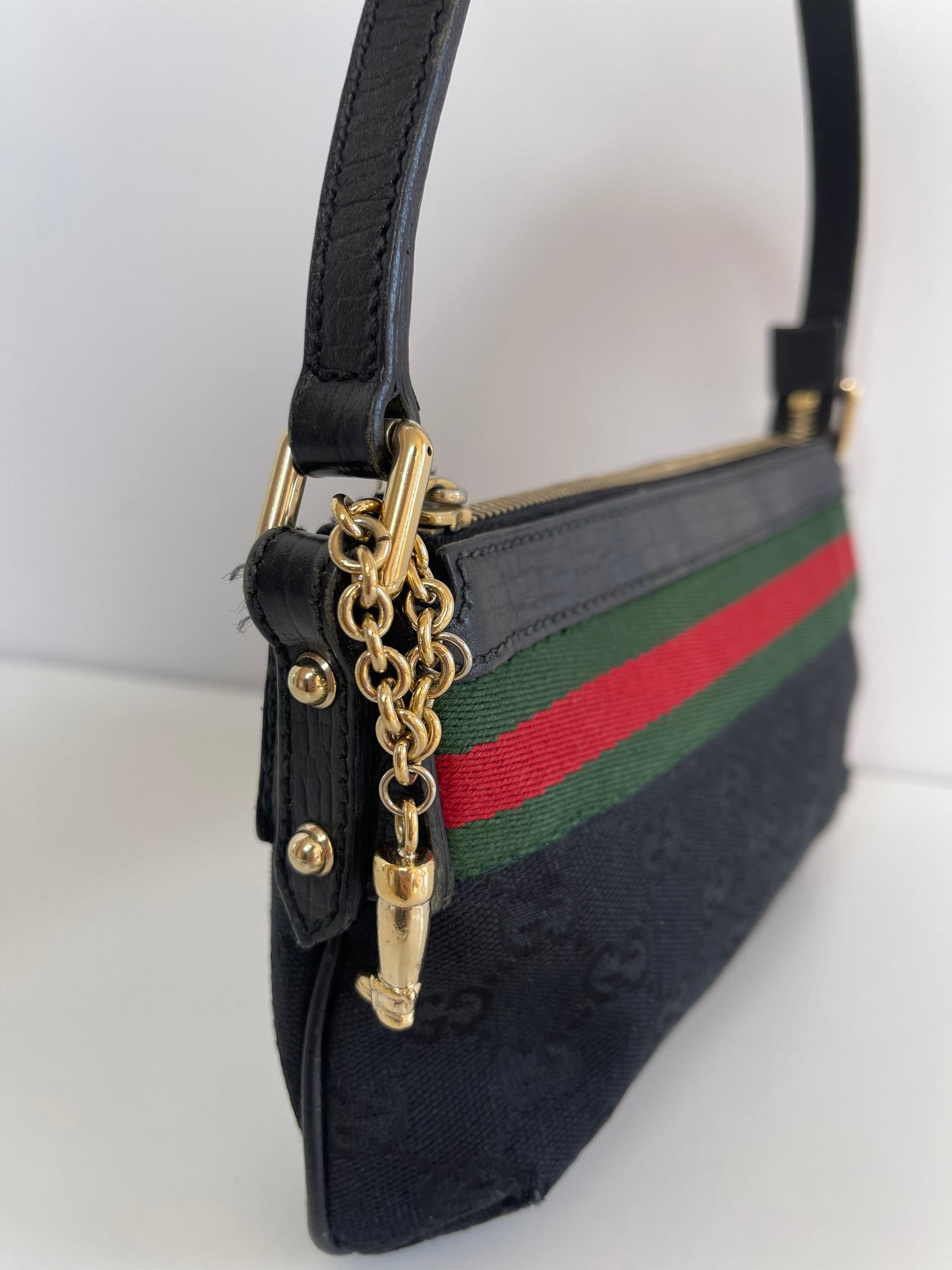 Gucci Web GG Canvas Charm Pochette