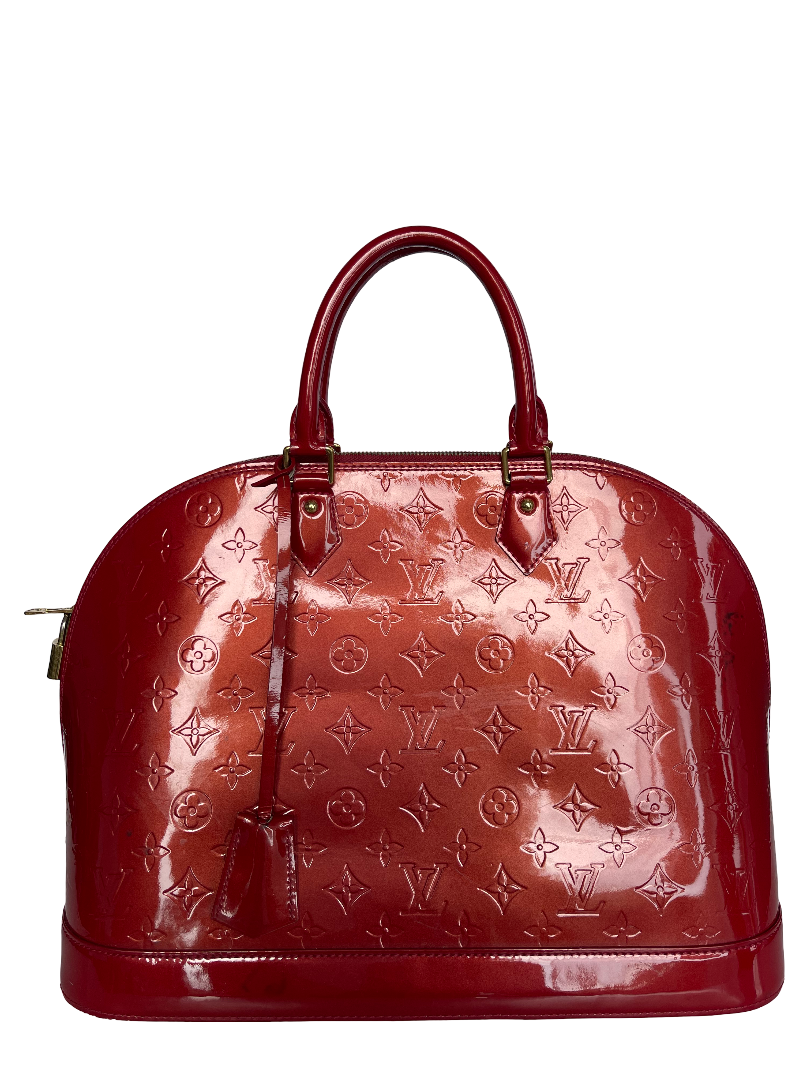 Louis Vuitton Red Monogram Vernis Alma GM